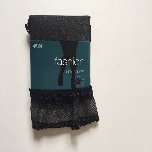 Marks & Spencer’s thigh-high stockings long mesh fishnet Hold Ups socks - Picture 5 of 8